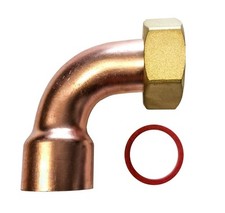 Messing Muffe ECK mit