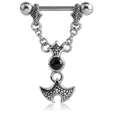 Piercing Nipple Shield Brustpiercing TRIBAL Schmuckstein Intimpiercing Edelstahl