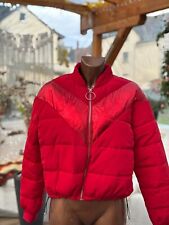 Guess Damen Jacke Steppjacke Winterjacke Gr. S Rot glänzend metalic
