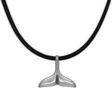 Lederkette mit walflosse - lederkette,