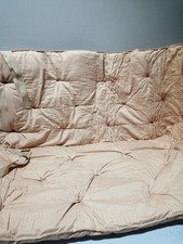 2er set  Bankauflage mit Rückenteil Sitz und Rückenkissen mit Bänder  120x98 cm