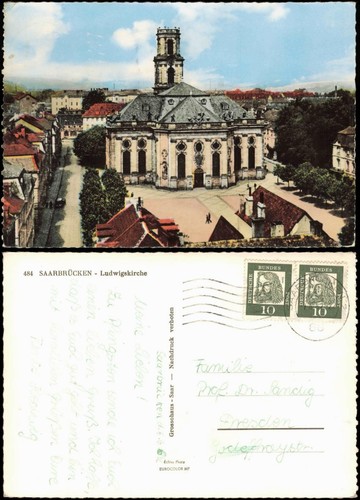 Ansichtskarte saarbrücken - ansichtskarte,