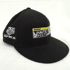 210 taillierte schwarze Kappe L/XL Größe 7 1/4-7 5/8 Tag Heuer Mavic Haute Route Rockies