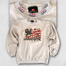 Vintage 90s USA Sweatshirt Hanes Signature Olympia Lillehammer / Florida 2000 L