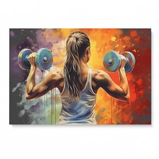 Fitness girl - fitness, wandbild