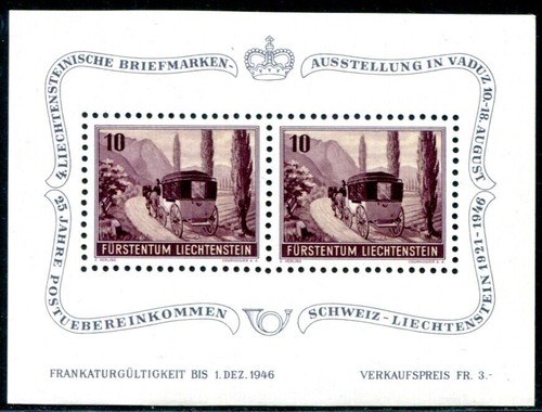 Liechtenstein 1946 block4 - liechtenstein,