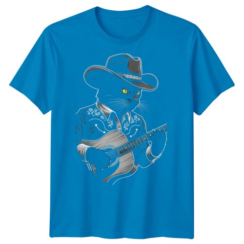 Katze cowboy gitarre country - katze,