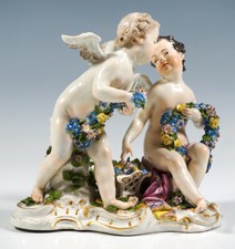 Early Meissen Group Two Cupids
