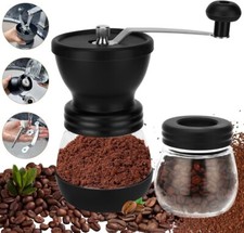 Kaffeemühle Manuell mit Edelstahlgriffe, mit Gläsern, HandKaffeemühle Handmühle