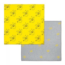 Borussia Dortmund Baby Mulltuch 2er Set Spucktuch Schmusetuch Mulltücher BVB 09