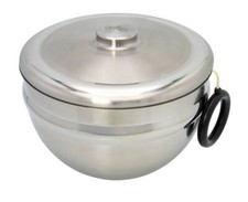 GSD Salatschleuder mit Seilzug aus Edelstahl, 24,5 cm, Profiqualität