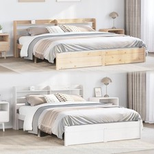 Bettgestell mit Kopfteil Doppelbett Gästebett Bettrahmen Einzelbett Holzbett