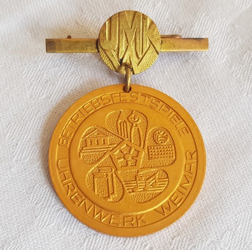 Ddr medaille veb uhrenwerk - ddr,