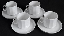 Rosenthal Polygon weiß Tapio Wirkkala 4 Kaffeegedecke 8-tlg wie neu