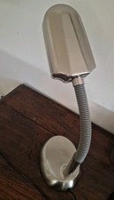Postmoderne deutsche Stehlampe Schreibtisch Lampe Silber 80er Jahre Vintage