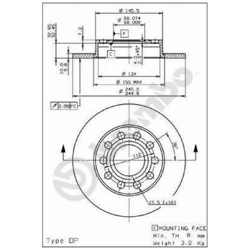 Bremsscheibe hinten für - 2x,