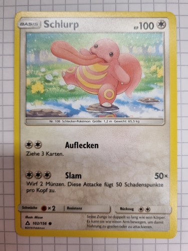 Pokémonkarte schlurp 102 - pokémonkarte,