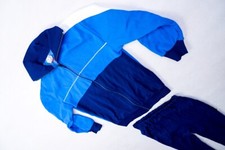 Trainings Anzug Track Suit Sport Casual Jogging Blau Blue 70er 80er Kind 140 NEU