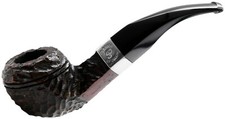 Peterson Donegal Rocky Rustic Finish Medium Bent Bulldog Briar Pfeife (80er)