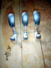 3 Mantelhaken Garderobe 2 fach Silber Aluminium gebraucht