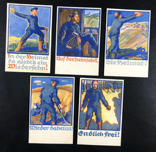 AK -5- Künstlerkarten Josef Dominicus (1885-1973) - Kriegsgefangene 1. Weltkrieg