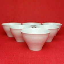 6 Arzberg Move Seguenze Schalen Dipschälchen 8 cm Strukturlinie weiß Porzellan