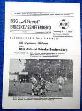 BSG "Aktivist"  Brieske Senftenberg - SG Dynamo Lübben  1979 - 1980  DDR LIGA