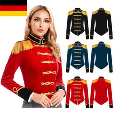 DE Damen Zirkus Kostüm Karneval Party Verkleidung Langarm Jacke Blazer Kostüm