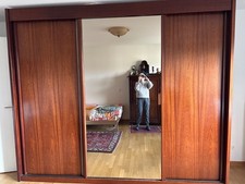 Kleiderschrank mahagoni natur