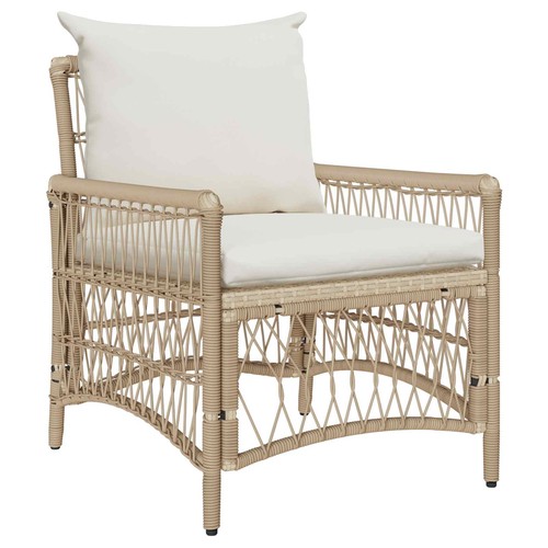 Gartenstuhl mit kissen beige - mit,