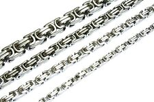 Königskette Edelstahl Halskette Armband Panzerkette Silber 6,5 mm