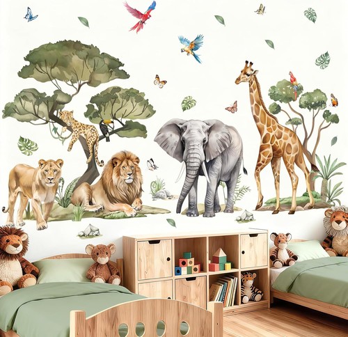 Wandtattoo safari tiere baum - wandtattoo,