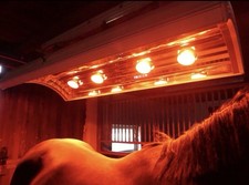 Pferdesolarium mit Kette & Ventilator 8x Philips Infrarot-Sparlampen Normalstrom