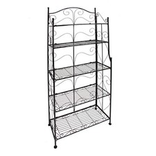 Nostalgie Pflanzenregal Blumenregal Blumenständer Gartenregal 5 Böden Anthrazit