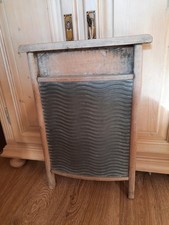 Altes Waschbrett Zink Holz Antik Shabby Chic Deko Vintage Nostalgie Wäsche wasch