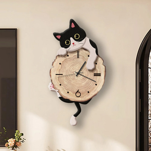 Katzen wanduhr pendel uhr - katzen,