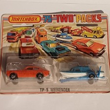 Matchbox 75 Two Packs TP-5 Weekender in Original Blister  1973 #67 Hot Rocker