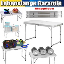 Alu Klapptisch höhenverstellbar 60-120CM Camping Tisch Picknick Tisch Alutisch