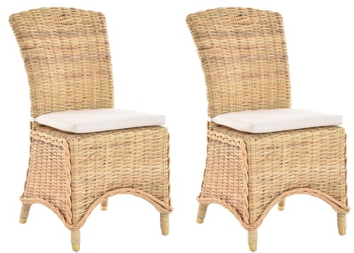 Set esszimmersessel rattan - set/2,