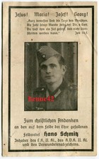 Sterbebild Wehrmacht gef. nach Kriegsende 21.8.1945 in Holland b. Minensprengung