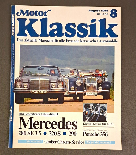 Motor klassik 1988 - 8/1988,, mercedes