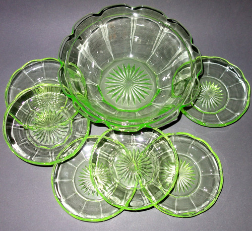 Uranglas dessertschalen - uranglas,