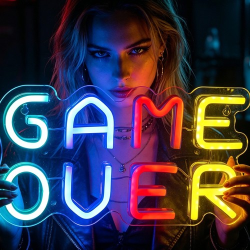 Game over neon - over,
