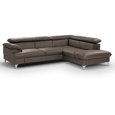 Ecksofa - stone - Leder -
