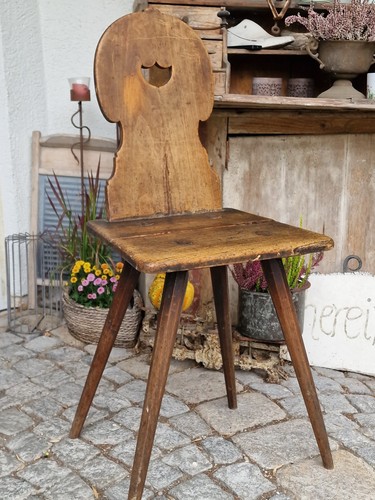 Antik bauernstuhl brettstuhl - bauernstuhl,