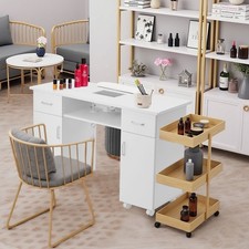 Profi Manikürtisch Nageltisch mit Absaugung für Nagelstudio Nagelpflegetisch