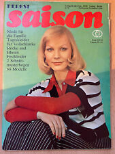 SAISON 1974 Heft 2 Herbst - DDR Modezeitschrift inkl. Schnittmuster Mode