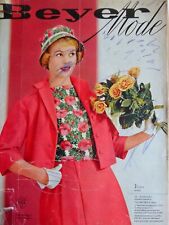 altes Modeheft Beyer v. 1959 mit Schnittmuster, Kombinationen  Cocktailkleider