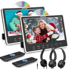 2x12'' Auto Monitor Kopfstütze Tragbarer DVD Player 1366x768 HDMI USB Für Kinder