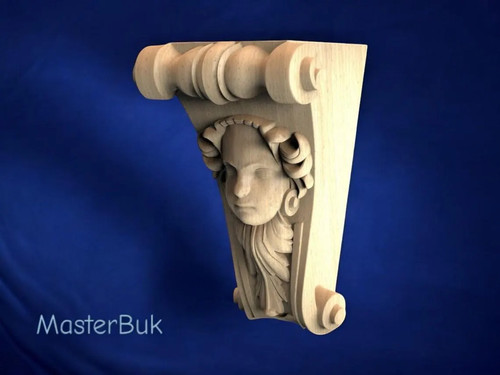 Holzkonsole frauenfigur - holzkonsole,